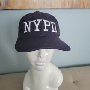 Vintage Official Approved NYPD Product Adjustable Hat Stitched - Blue- BRANDING